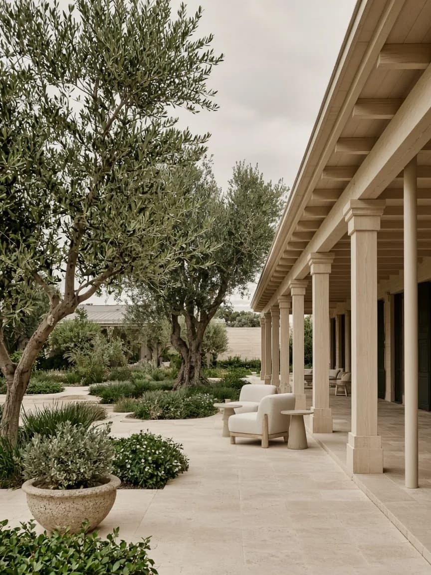 Jardín interior del hotel